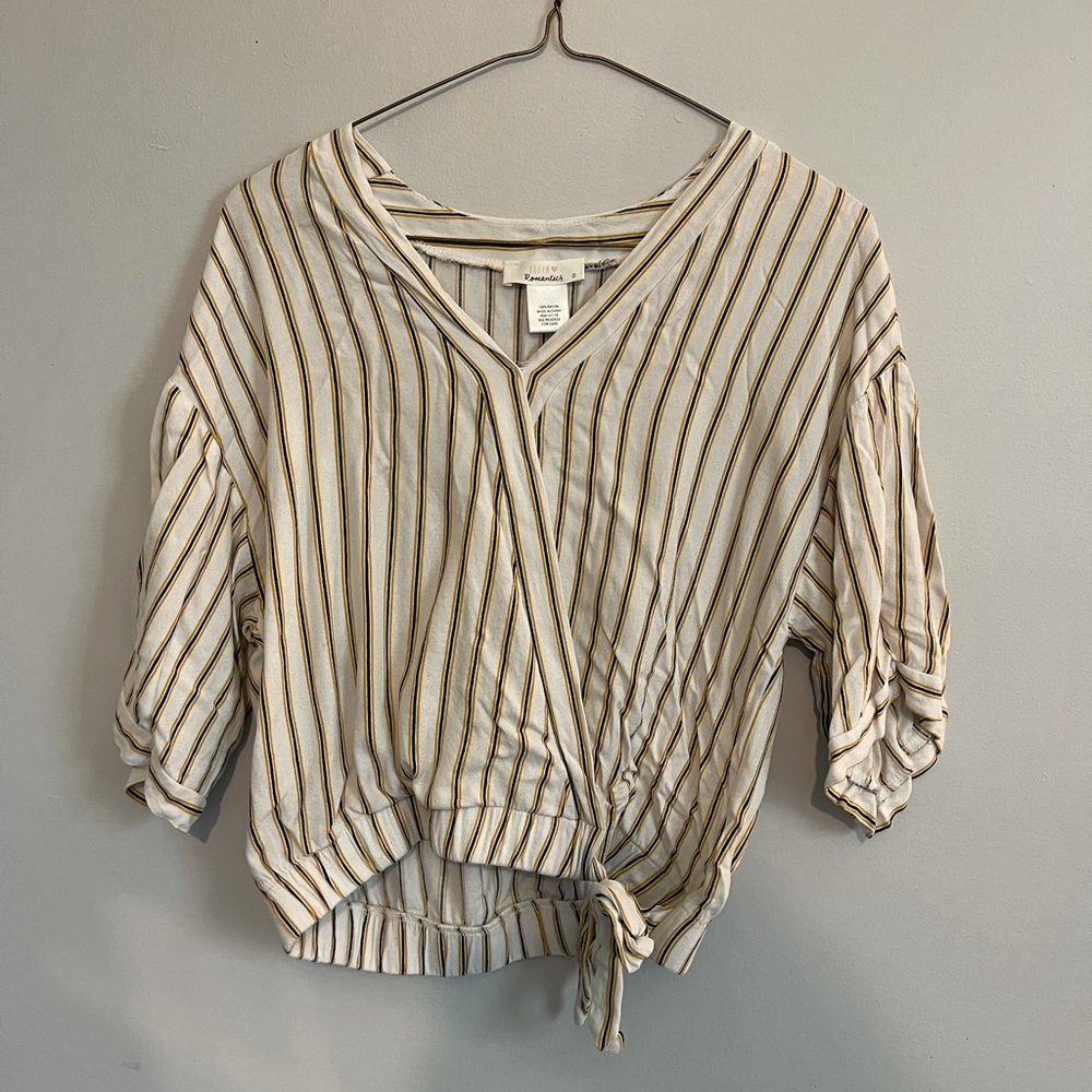 Striped cropped top size small